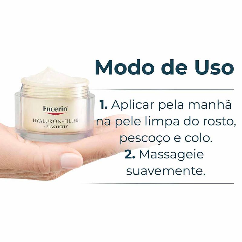 EUCERIN Creme Facial Anti-Idade Firmador Dia Hyaluron-Filler Elasticity FPS 30 50ml